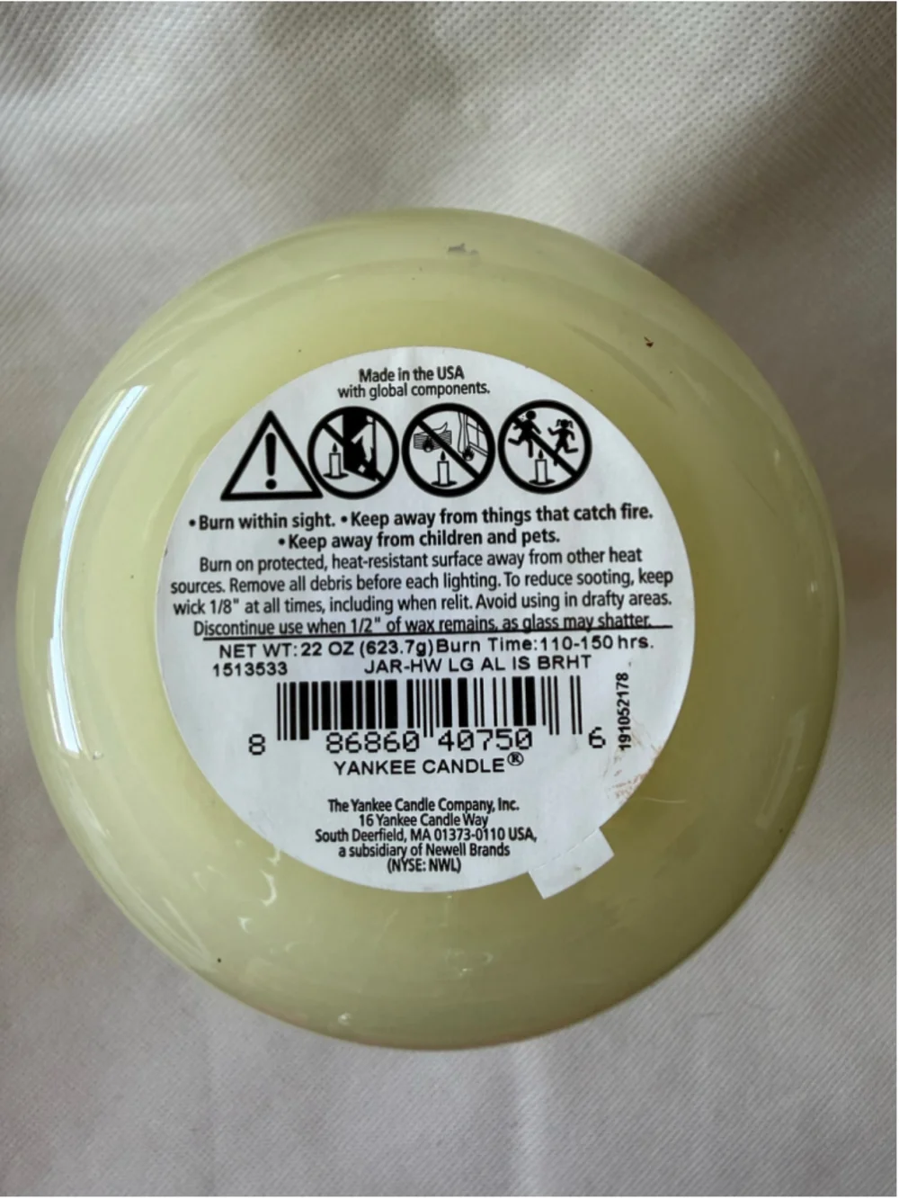 NEW Yankee Candle All Is Bright 22oz Large Jar Candle Housewarmer